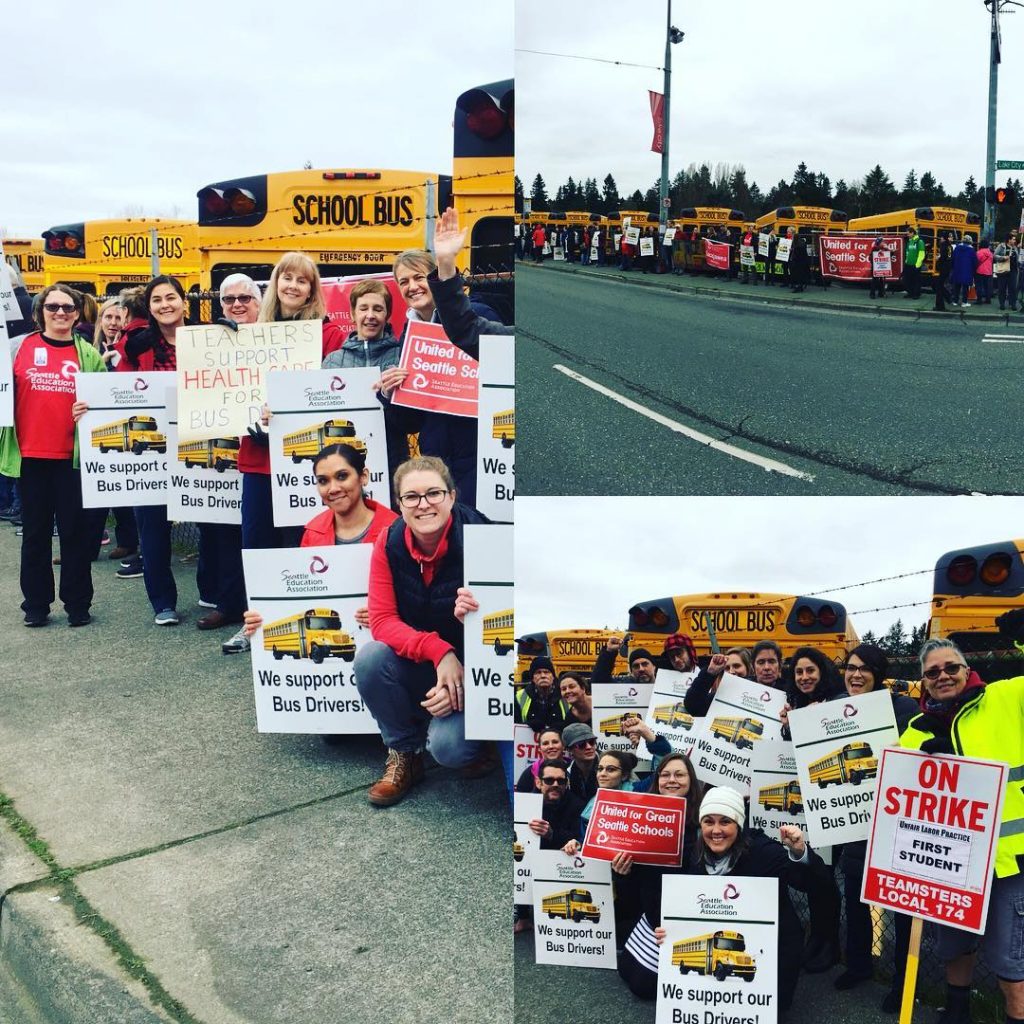 SEA educators supporting bus drivers at the Lake City bus barn!