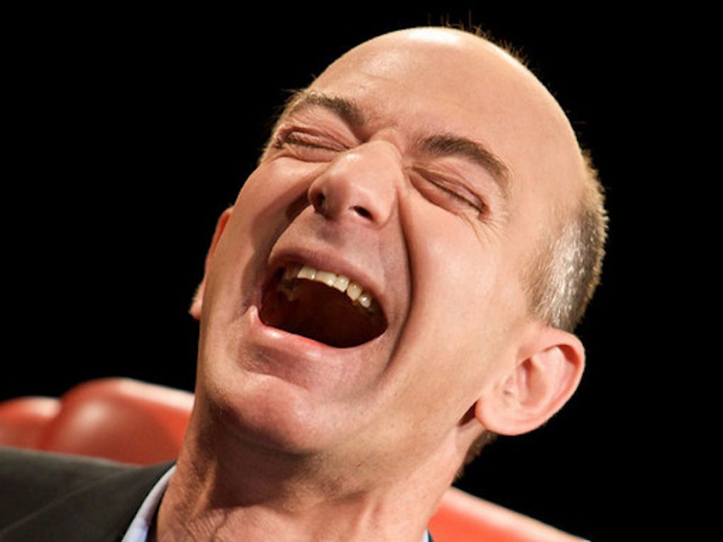 Bezos Laughing
