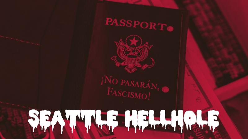 Fake Passport declaring "Fascism, they cannot pass!: