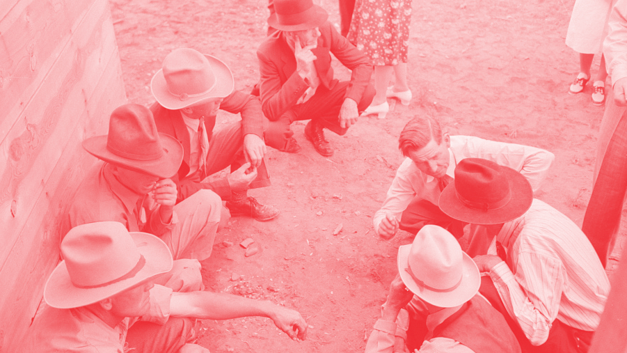 Cowboys at rodeo, Quemado, New Mexico. Russell Lee. Jun 1940.