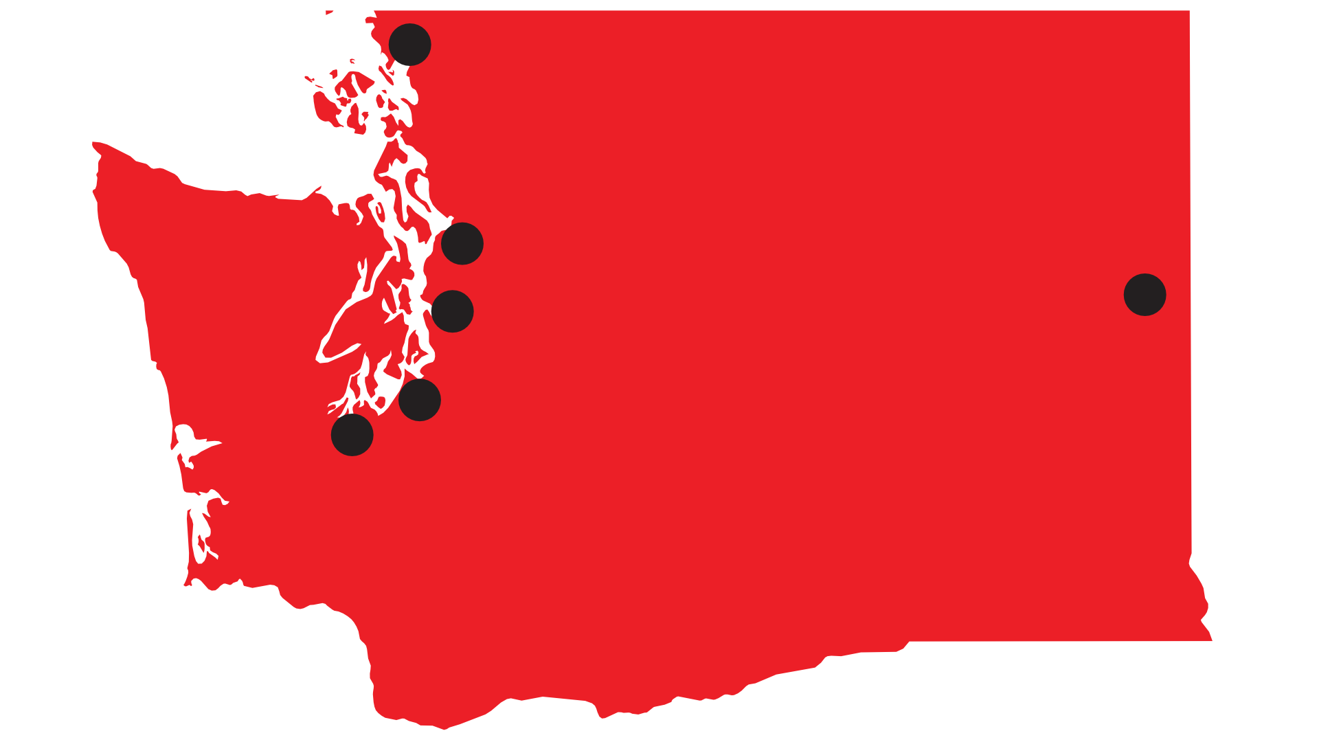 Map of DSA Chapters in Washington State