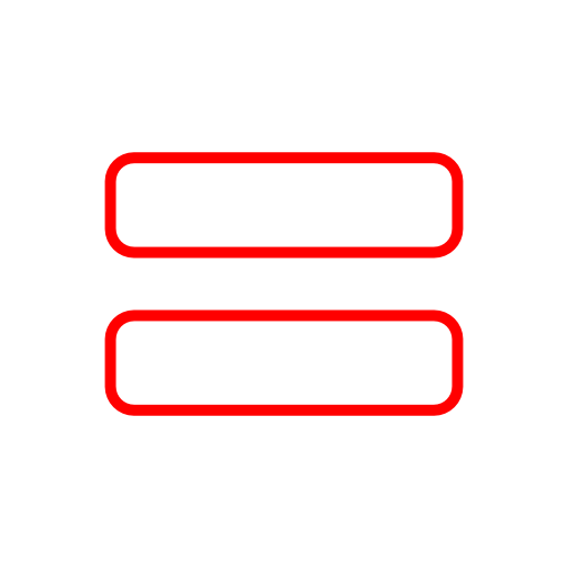 Minimalist icon in red and black lines of an equals symbol.