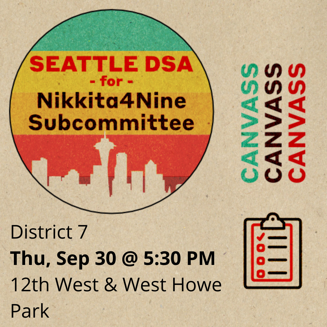 D7 Canvass - Thursday, September 30 at 5:30 PM at 12th West & West Howe Park