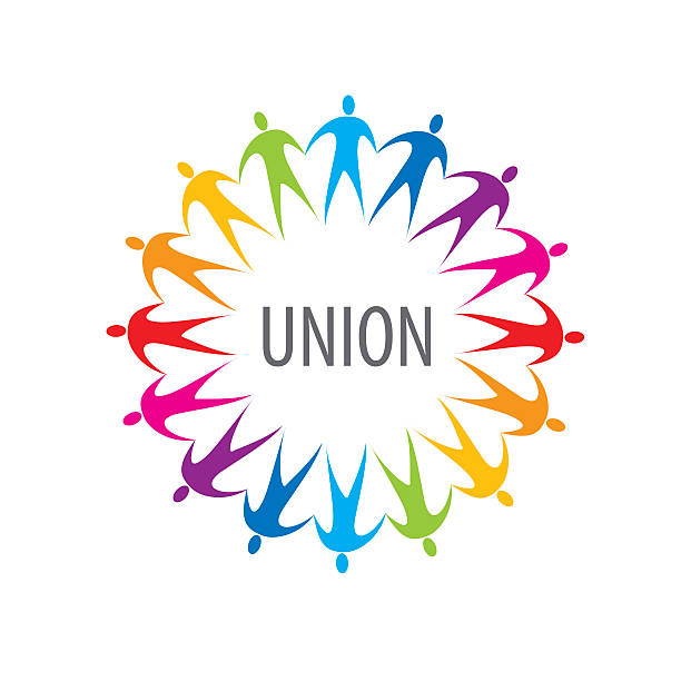 A circle of human figures surrounding the word UNION